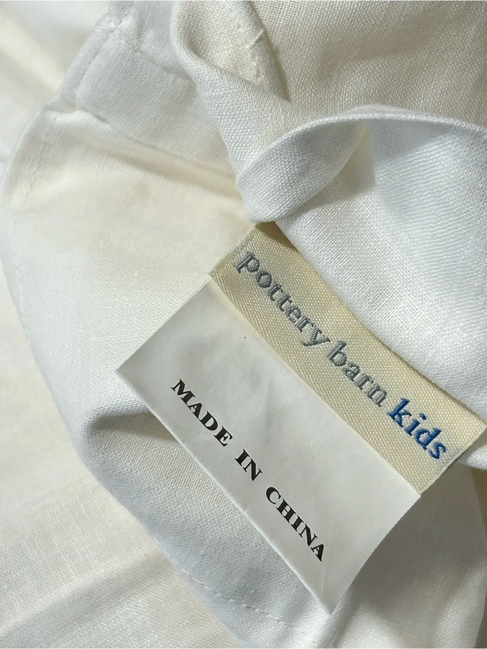 Pottery Barn Kids Twin Linen Cotton Ruffle Duvet Cover